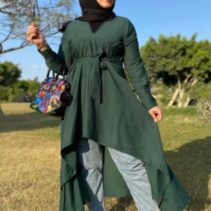 Dark Green Long Blouse