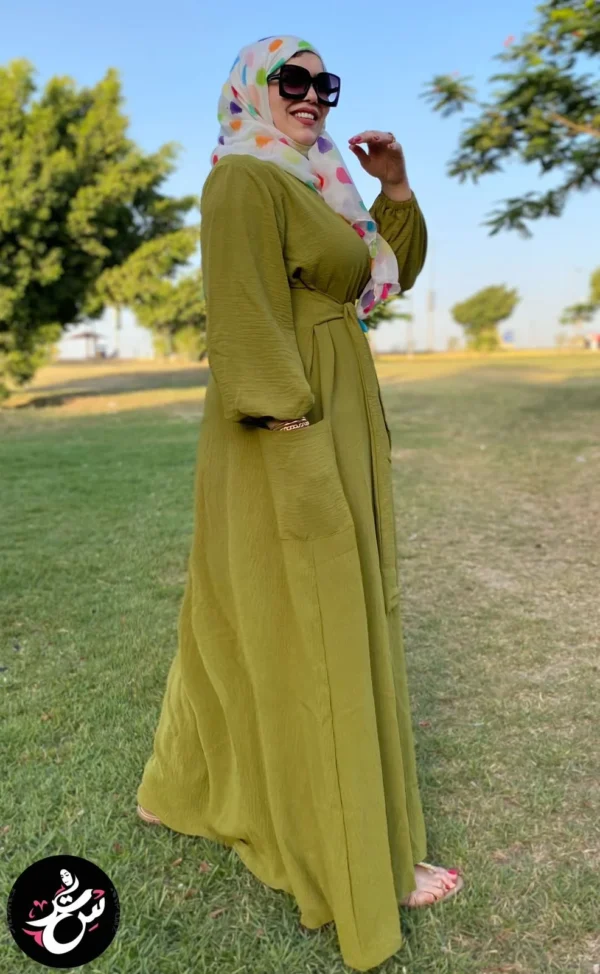 Long Women Dress - Lemon - Image 3