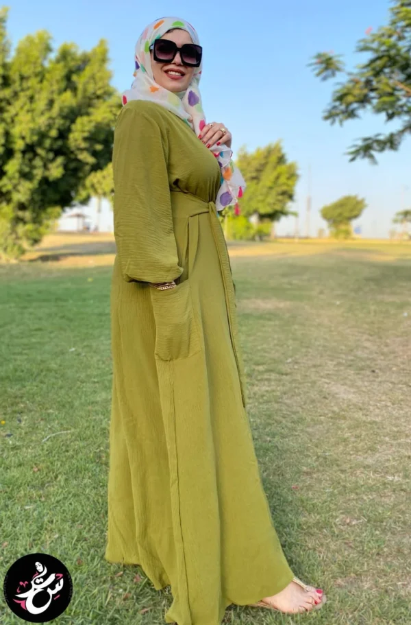 Long Women Dress - Lemon - Image 4