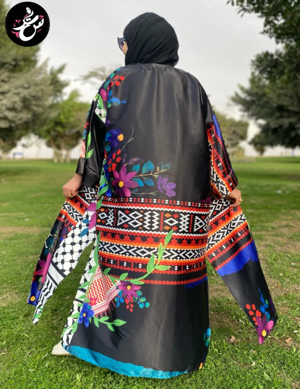 Long Colorful Palestinian Cardigan - Image 6