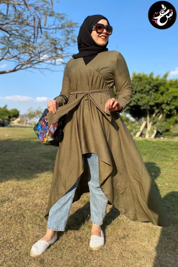 Olive Long Blouse