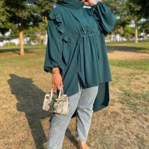 Over Size Blouse - Dark Green