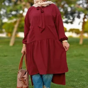 Over Size Blouse - Ruby red