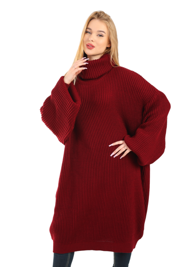Long OverSize Pullover Burgundy