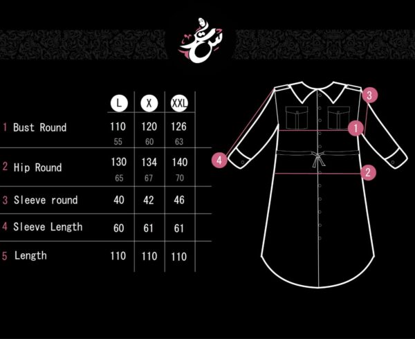 Chemise Size Chart